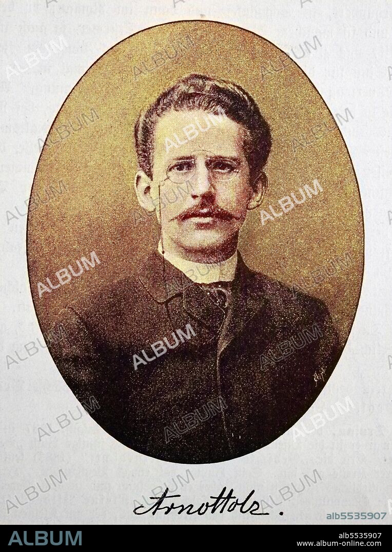 Arno Hermann Oscar Alfred Holz, Bjarne P. Holmsen, with Johannes Schlaf, Hans Volkmar, with Oskar Jerschk, April 26, 1863-26. October 1929, was a German poet and dramatist of naturalism and impressionism.
