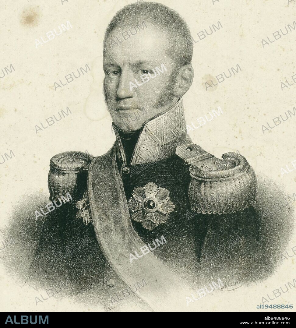 Portrait of Godart Alexander Gerard Philip van der Capellen Godert Alexandr. Gerard Philip. Baron van der Capellen, governor general of the Dutch East Indies , print maker: Jean Baptiste Madou, (mentioned on object), Jean Baptiste Madou, (mentioned on object), printer: Antoine Dewasme-Plétinckx, (mentioned on object), Brussels, 1827 - 1851, paper, h 392 mm - w 294 mm.