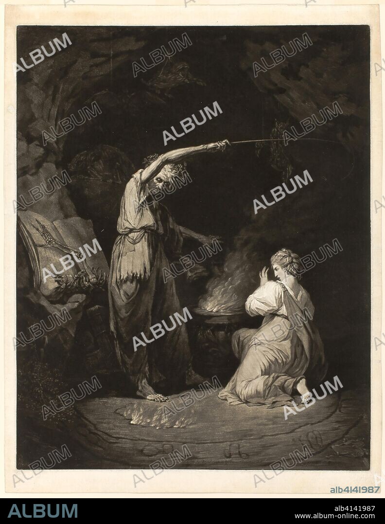 The Witches' Cauldron or Incantation. John Dixon (English, born Ireland, 1720/30-1804); after John Hamilton Mortimer (English, 1740-1779). Date: 1772. Dimensions: 610 × 485 mm (image/plate); 669 × 515 mm (sheet). Mezzotint with touches of engraving in black on ivory laid paper. Origin: England.
