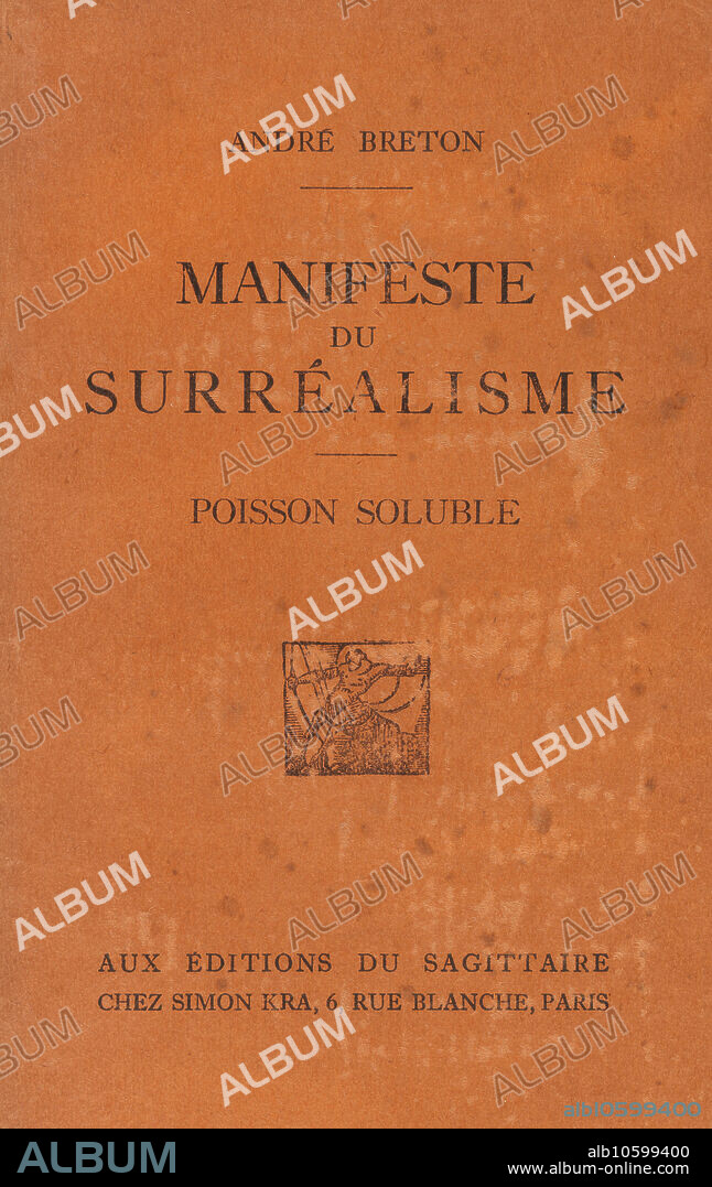 ANDRE BRETON. Manifeste du surréalisme. Poisson soluble von André Breton.