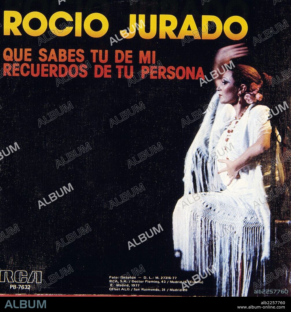PORTADA DEL DISCO " ROCIO JURADO ". DE LA CANTANTE ROCIO JURADO.