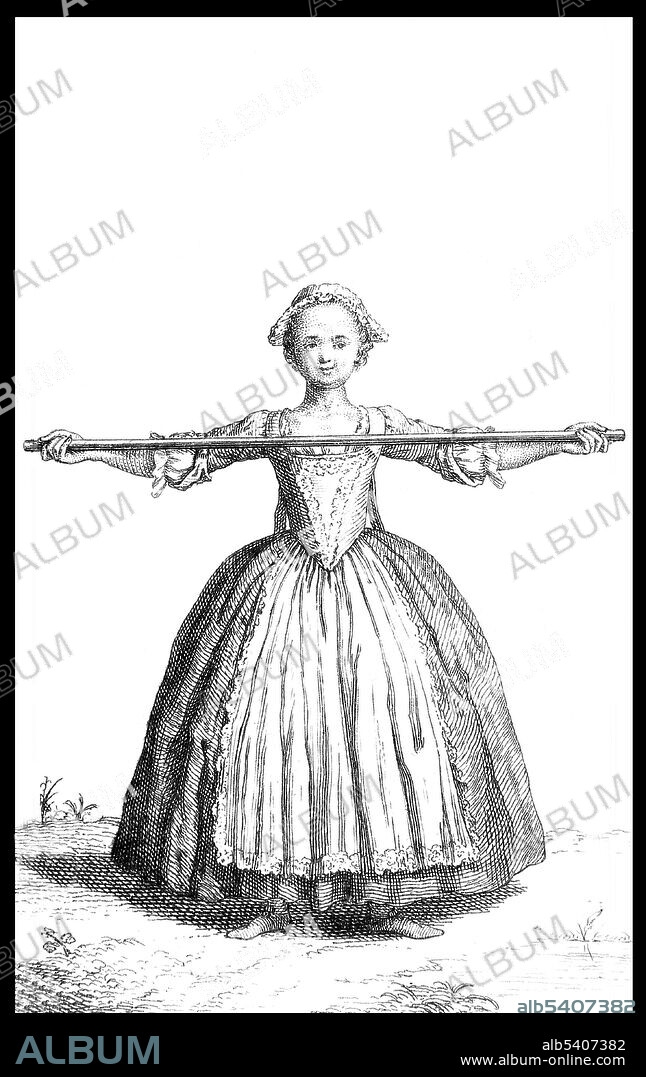 An exercise for the prevention of round shoulders in a child. Originally, the term orthopedics meant the correcting of musculoskeletal deformities in children. Nicolas Andry de Bois-Regard (1658 - May 13, 1742) a French professor at the University of Paris coined the term in the first textbook written on the subject, Orthopédie, in 1741. He advocated the use of exercise, manipulation and splinting to treat deformities in children. Though the book was read and cited extensively in the period, its main lasting influence in medicine has been its title, which became the name of the field devoted to skeletal and related injuries and ailments. Illustration by James Hullet, 1743.