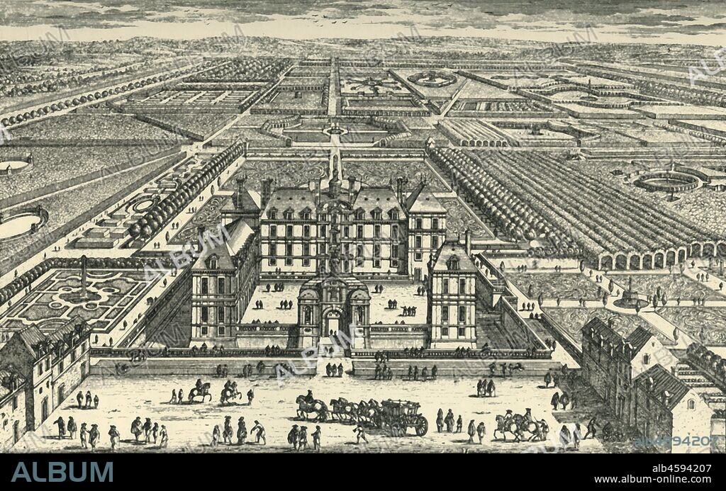 The Château de la Rochefoucauld, Liancourt, Oise, northern France, c1675, (1903). 'Les Jardins De Liancourt'. View of the château and gardens which were built in the 17th century. The house was later destroyed. From "La Revue De L'Art Ancien et Moderne" - Volume XIV, July-December 1903, [Paris, 1903].