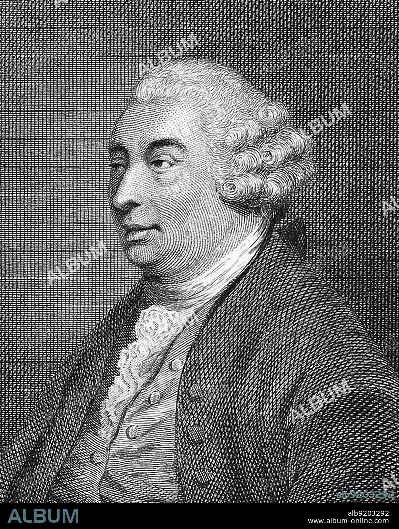 David Hume (1711-1776), Scottish Enlightenment philosopher, historian, and economist, best known today for his highly influential system of philosophical empiricism, skepticism, and naturalism. Undated print by Joseph Collyer, (1748-1827) after Thomas Stothard (1755-1834).