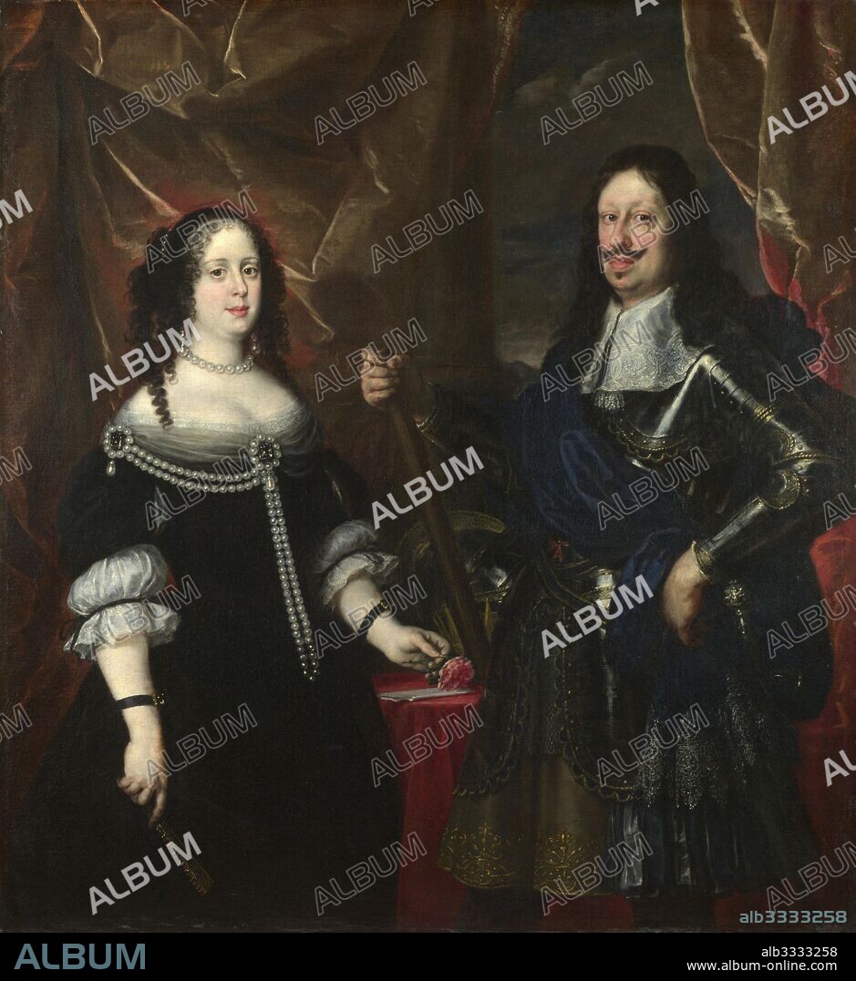 JUSTUS SUSTERMANS (GIUSTO). Double Portrait of the Grand Duke Ferdinand II of Tuscany and his Wife Vittoria della Rovere.