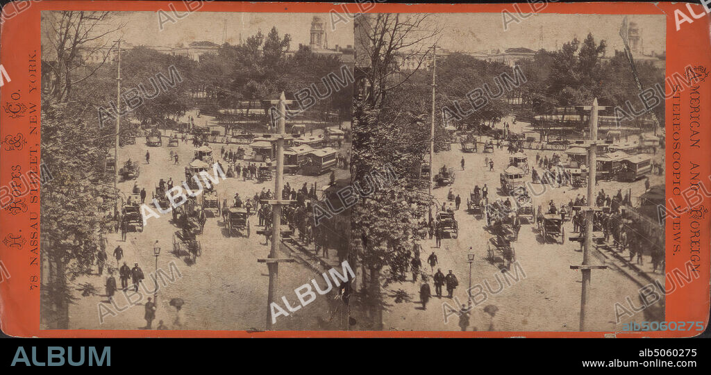 Broadway and City Hall Park, from corner of Fulton Street., New York (State), New York (N.Y.), Broadway (New York, N.Y.