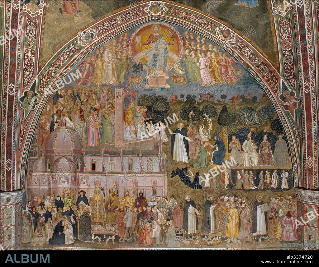 ANDREA DI BONAIUTO (ANDREA DA FIRENZE). Via Veritatis (The Way of Truth). Fresco of the Cappellone degli Spagnoli.