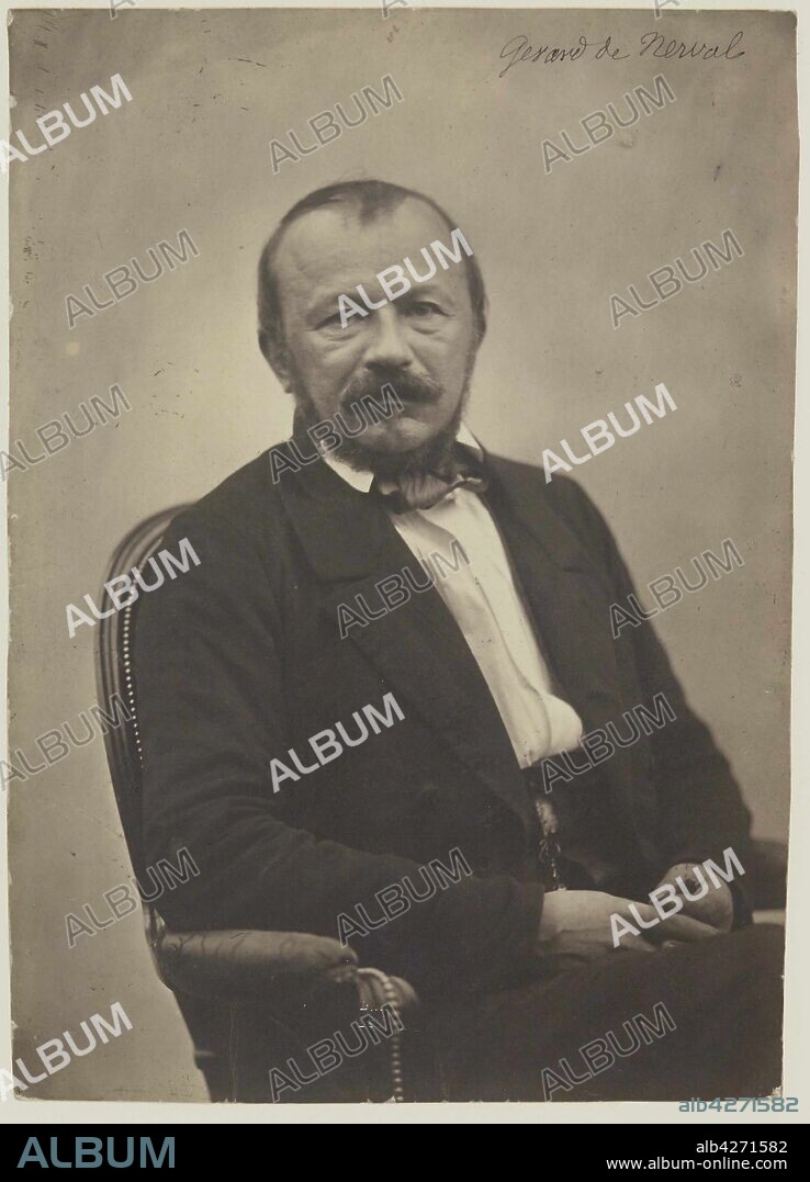 ADRIEN TOURNACHON. Portrait of Gérard de Nerval (1808-1855).