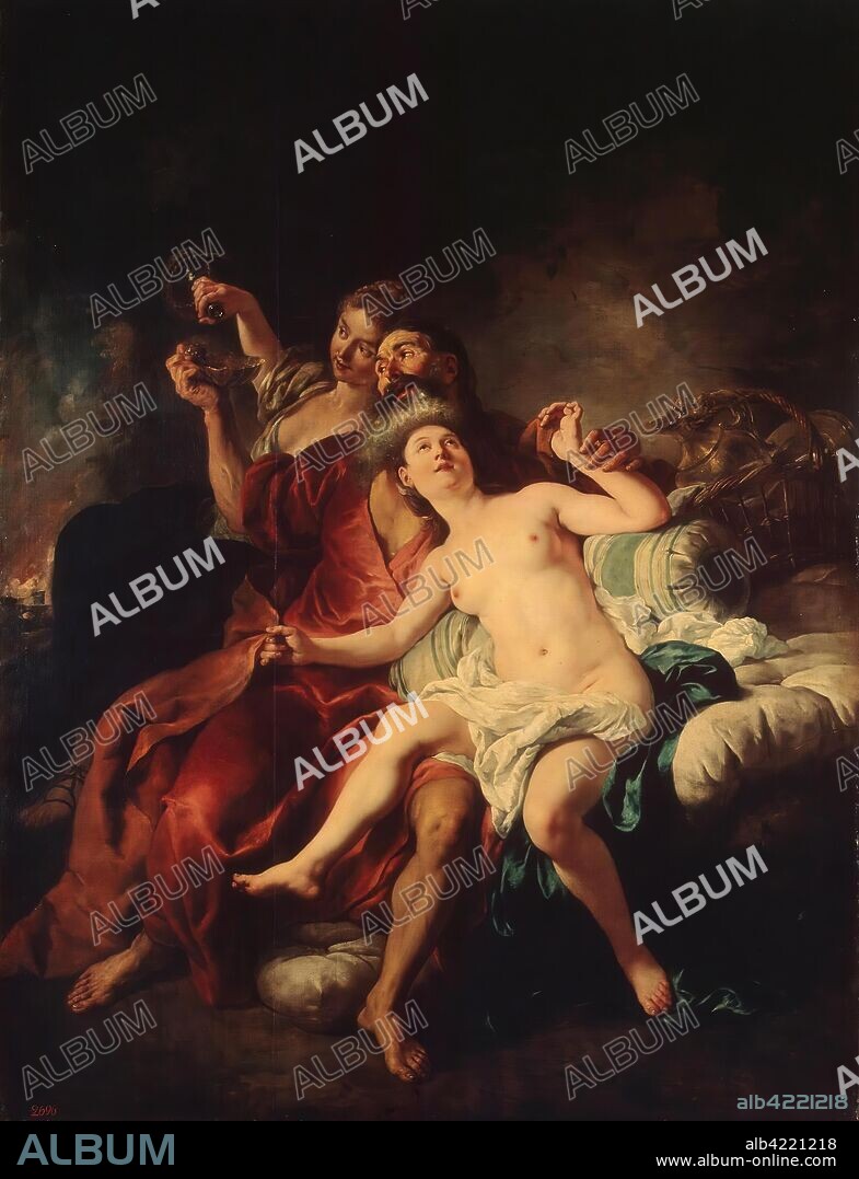 JEAN-FRANçOIS DE TROY. 'Lot with His Daughters'. France, 1721. Dimensions: 234x178 cm.