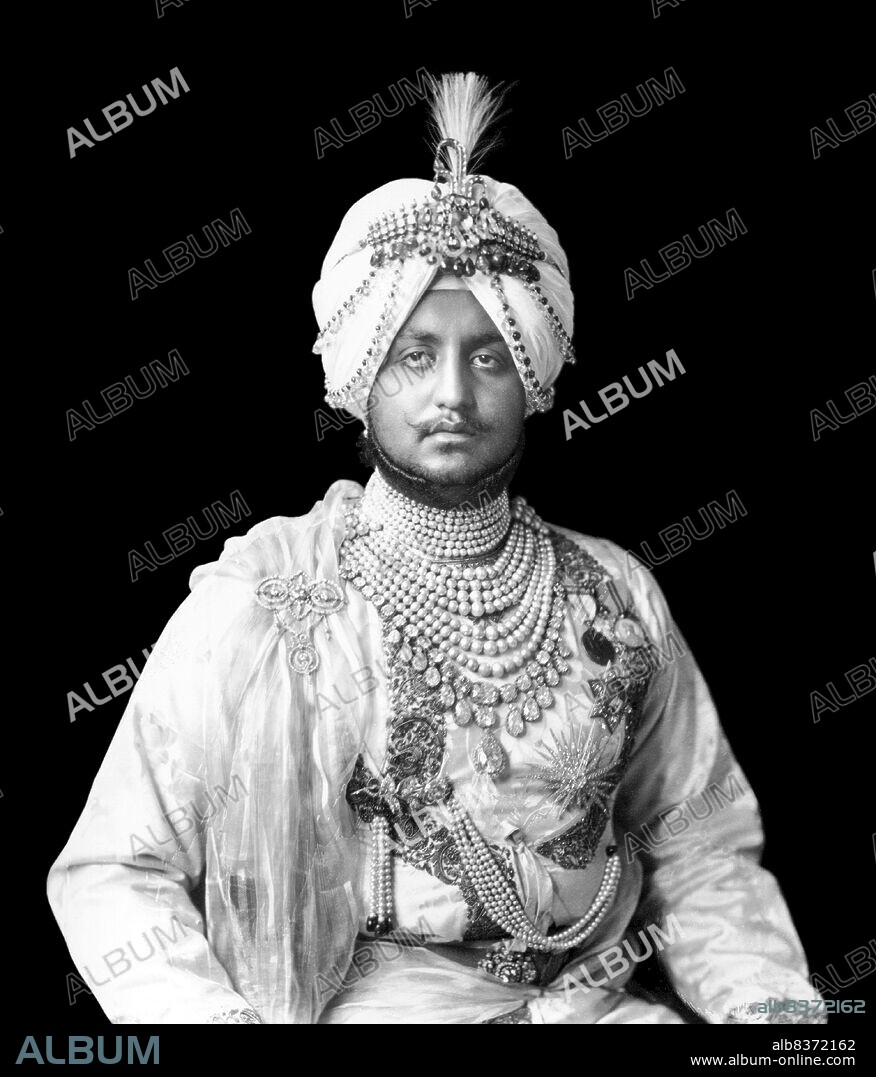 Bhupinder Singh was born at the Moti Bagh Palace, Patiala and educated at Aitchison College. At age 9, he succeeded as maharaja of Patiala state upon the death of his father, Maharaja Rajinder Singh, on 9 November 1900. A Council of Regency ruled in his name until he took partial powers shortly before his 18th birthday on 1 October 1909 and was invested with full powers by the Viceroy of India, the 4th Earl of Minto, on 3 November 1910.<br/><br/>. He served on the General Staff in France, Belgium, Italy and Palestine in the First World War as an Honorary Lieutenant-Colonel, and was promoted Honorary Major-General in 1918 and Honorary Lieutenant-General in 1931. He represented India at the League of Nations in 1925, and was chancellor of the Indian Chamber of Princes for 10 years between 1926 and 1938, also being a representative at the Round Table Conference. He married many times and had many children by his wives and concubines.