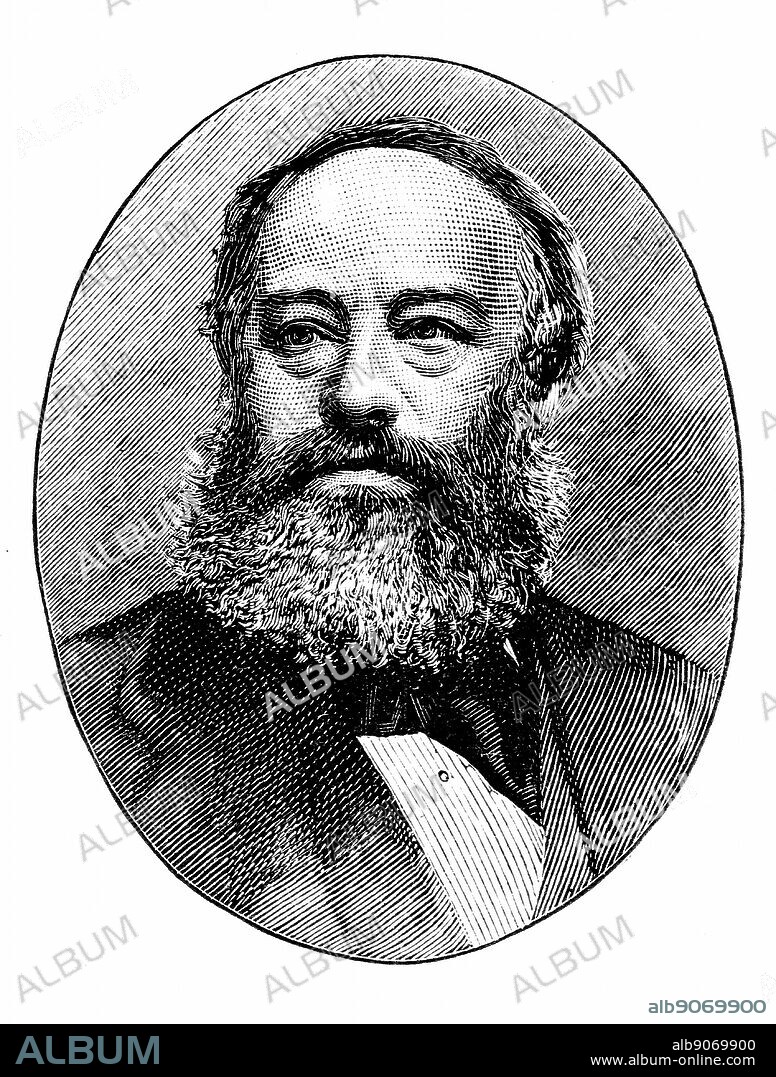 James Prescott Joule (1818-1889) English physicist. Mechanical equivalent of heat (J). Engraving c1895.