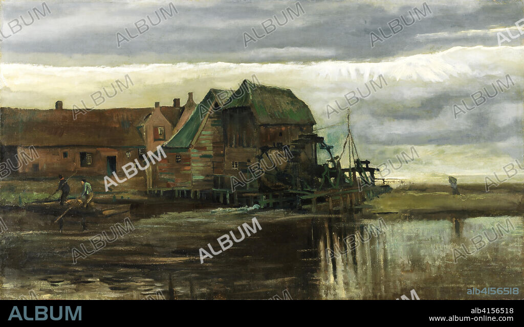 Vincent van Gogh (Zundert, 1853-Auvers-sur-Oise, 1890). Molino de agua en Gennep (1884). Óleo sobre lienzo. 85 x 151 cm.