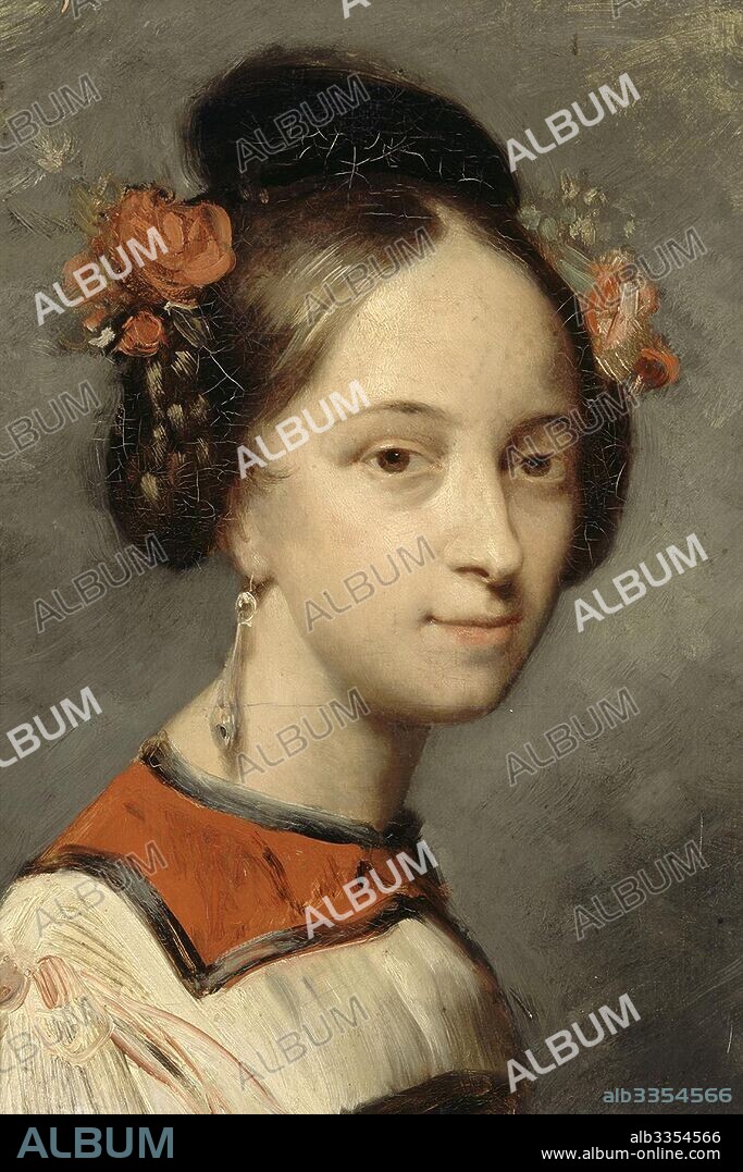 ARY SCHEFFER. Portrait of the ballerina Marie Taglioni.