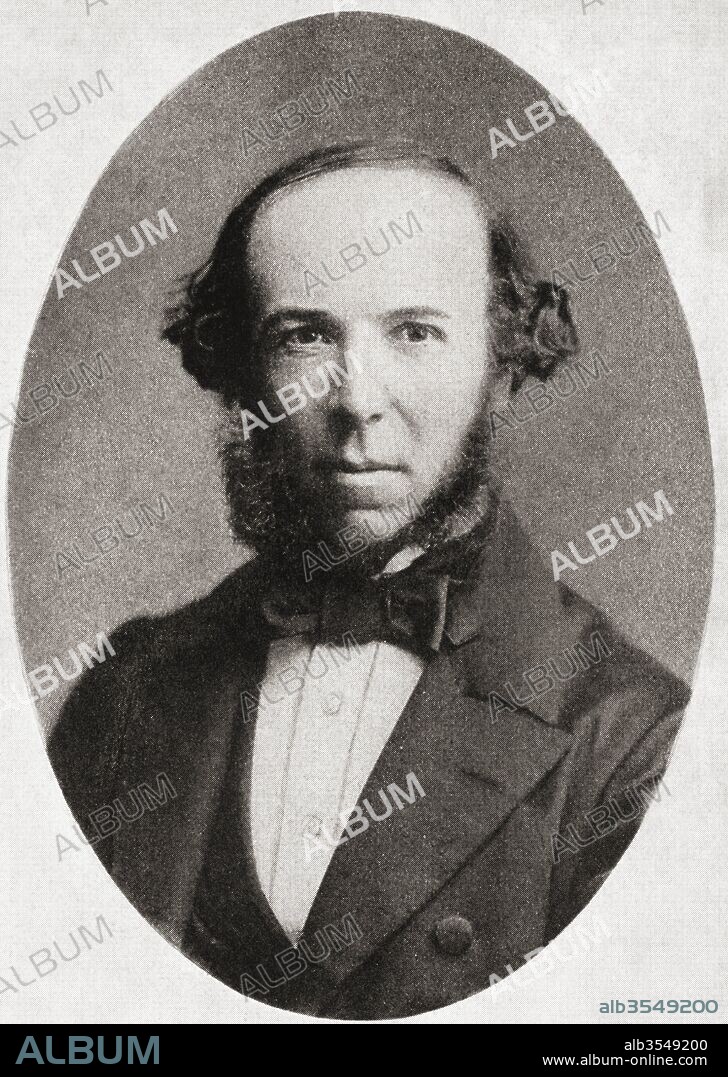 Herbert Spencer, 1820 – 1903. English philosopher, biologist, anthropologist, sociologist, and prominent classical liberal political theorist of the Victorian era. From The Story of Philosophy, published 1926.