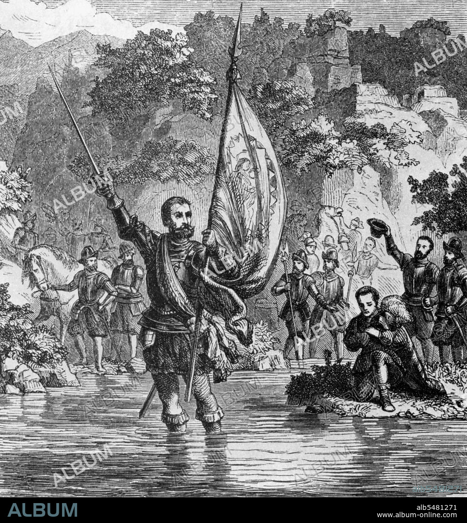 Vasco Núñez de Balboa (c. 1475—1519) was a Spanish explorer, governor, and conquistador. He is best known for having crossed the Isthmus of Panama to the Pacific Ocean in 1513, becoming the first European to lead an expedition to have seen or reached the Pacific from the New World. He traveled to the New World in 1500 and, after some exploration, settled on the island of Hispaniola (now Dominican Republic and Haiti). He founded the settlement of Santa María la Antigua del Darién in present-day Colombia in 1510, which was the first permanent European settlement on the mainland of the Americas (a settlement by Alonso de Ojeda the previous year at San Sebastián de Urabá had already been abandoned).