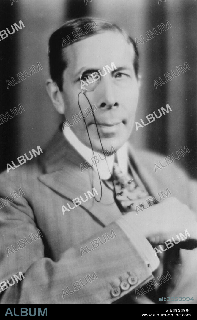 George Arliss (1868-1946), English actor, 20th century. Arliss was the first British actor to win an Academy Award, which he did for Disraeli (1930).