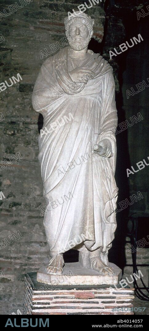Statue of the Roman emperor Julian the Apostate (331/332  - 26 June 363) from the Musee de Cluny's collection, 4th century.