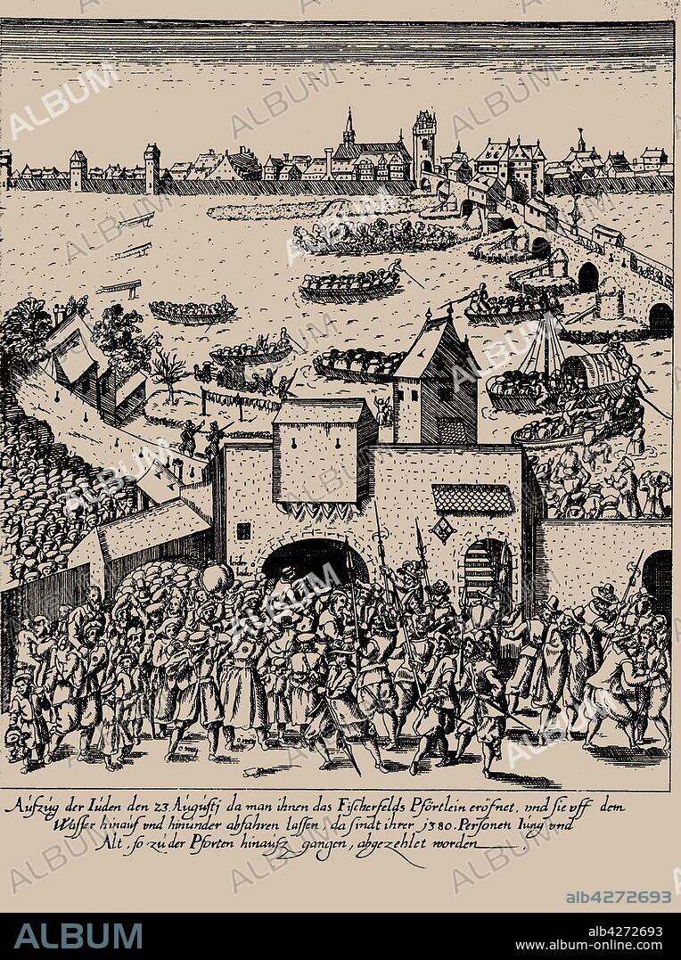 GEORG KELLER. The Fettmilch Rising. Expulsion of the jews from Frankfurt on August 23, 1614.