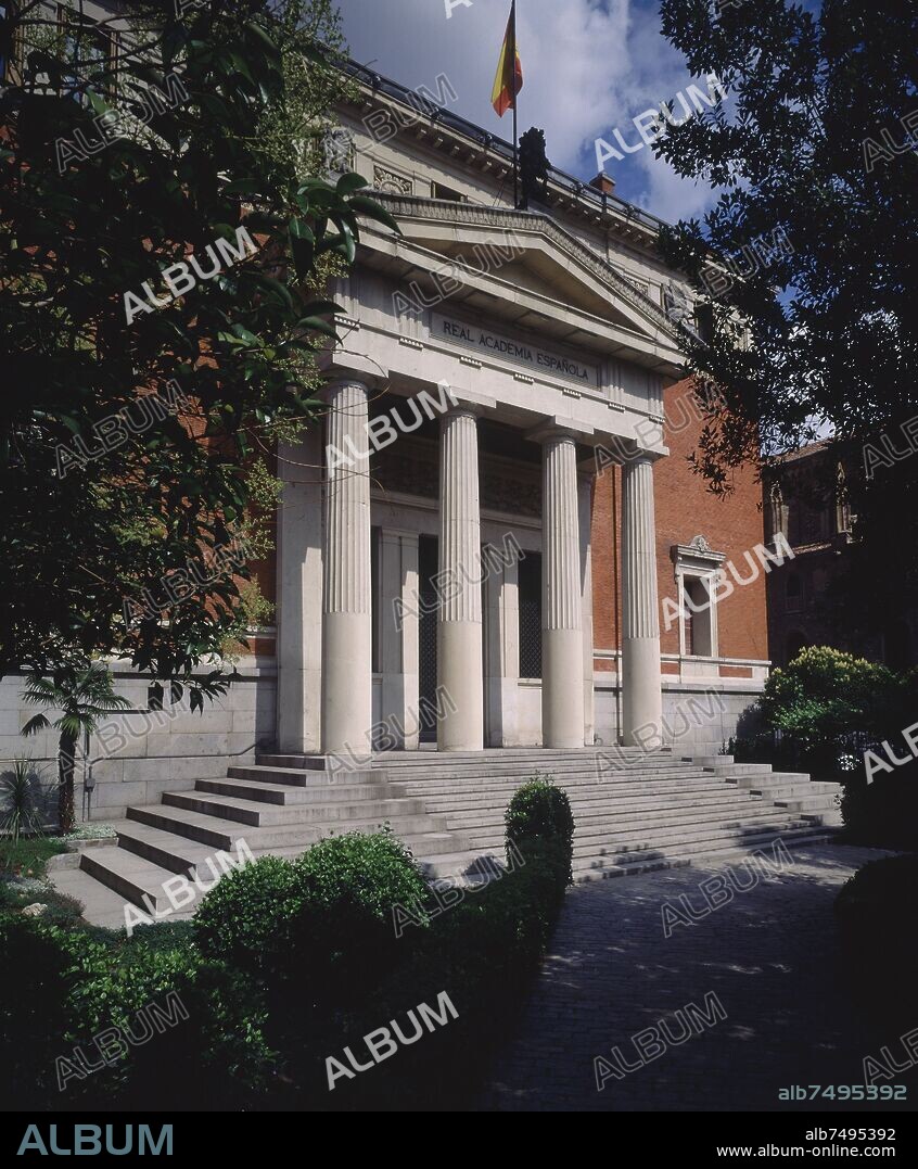 AGUADO DE LA SIERRA MIGUEL. REAL ACADEMIA DE LA LENGUA/ FACHADA PRINCIPAL/ 1891/.