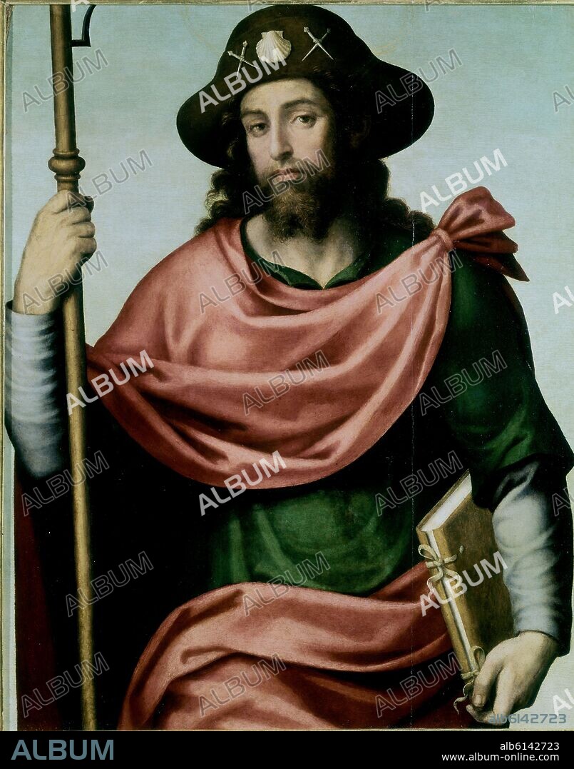 JUAN DE JUANES (1510-1579). SANTIAGO PEREGRINO-SIGLO XVI-PINTURA RENACENTISTA ESPAÑOLA.