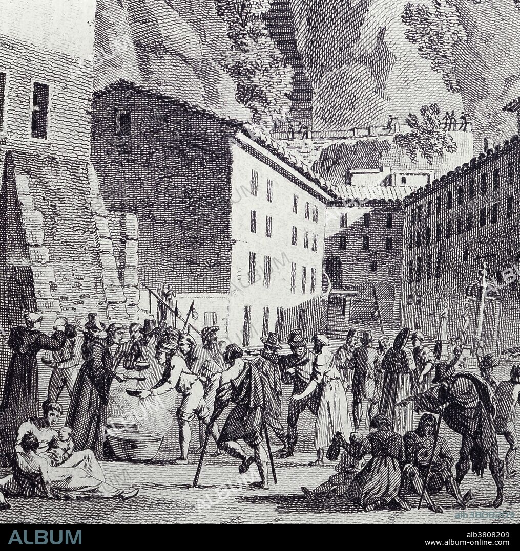 Voyage pittoresque en Espagne, Louis-Joseph-Alexandre de Laborde. Hospital de Montserrat, Barcelona, España.