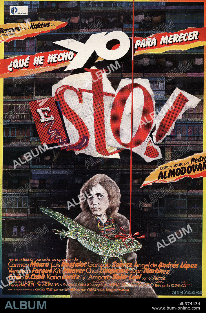 Poster de QUE HE HECHO YO PARA MERECER ESTO?, 1984, dirigida por PEDRO ALMODOVAR. Copyright TESAURO/KAKTUS.