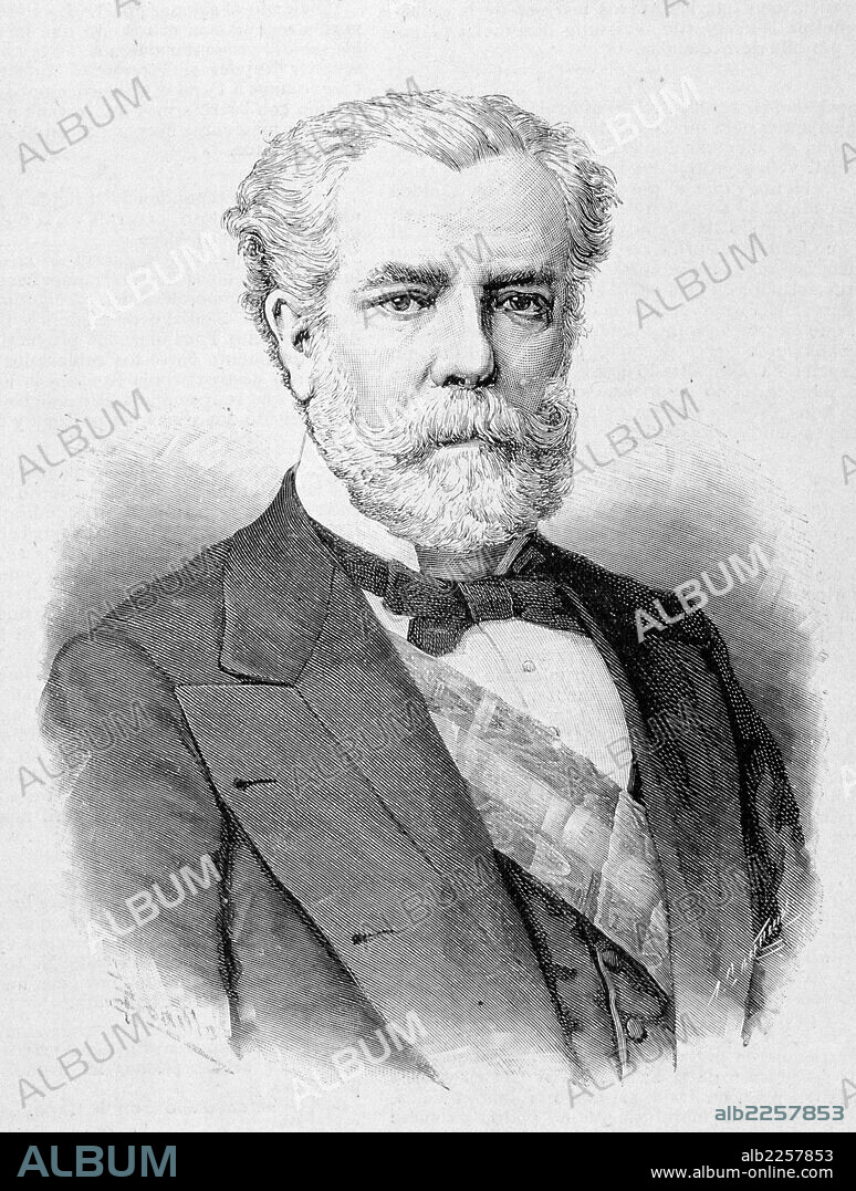 RODRIGUEZ RUBI , TOMAS. ESCRITOR ESPAÑOL. MALAGA 1817 - 1890. GRABADO RETRATO. ILUSTRACION ESPAÑOLA Y AMERICANA.