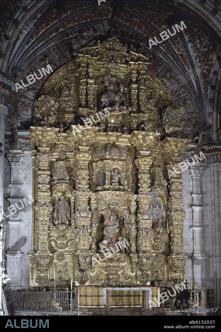 RETABLO MAYOR DE LA CAPILLA DE SANTA TECLA - SIGLO XVIII - ESTILO CHURRIGUERESCO.