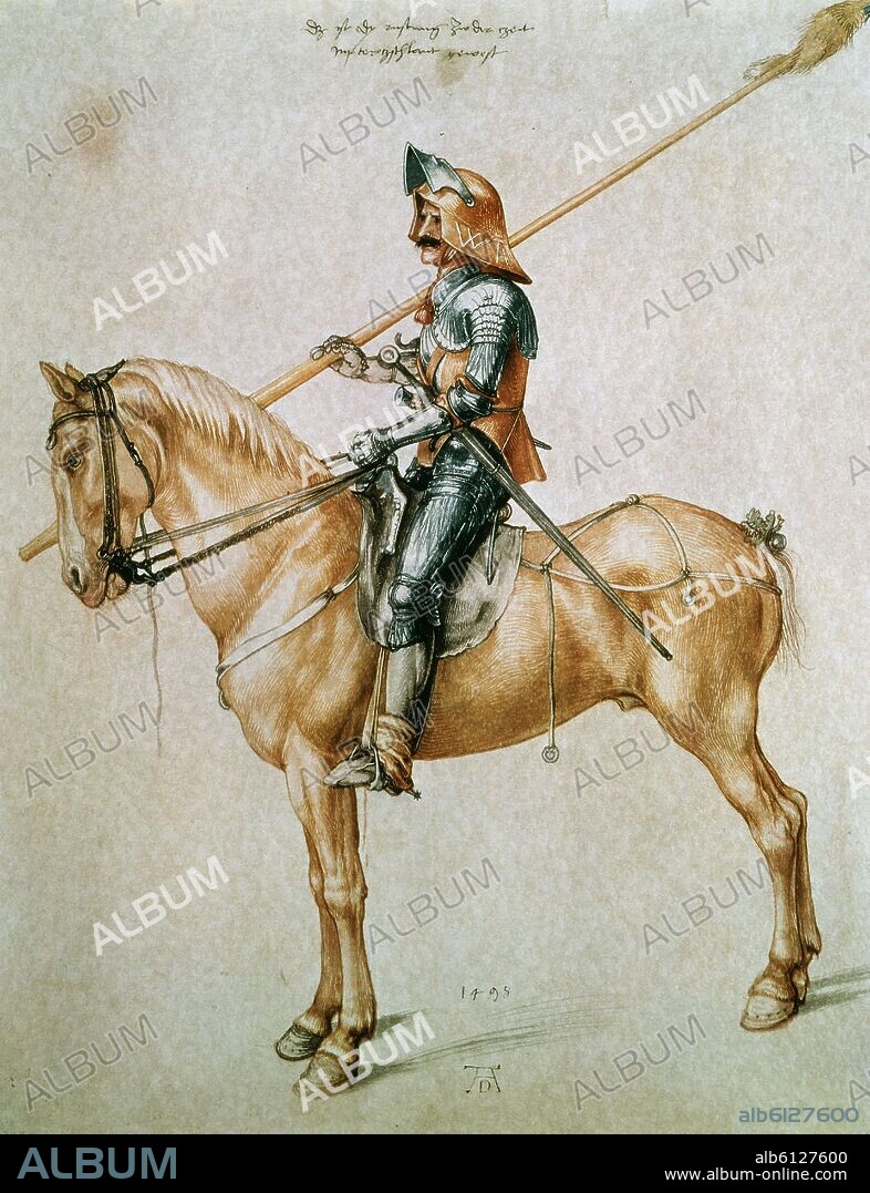 ALBERTO DURERO-ALBRECHT DÜRER. German school. Duke of Buckingham. El duque de Buckingham. 1498. Vienna, Albertine Museum . Austria.