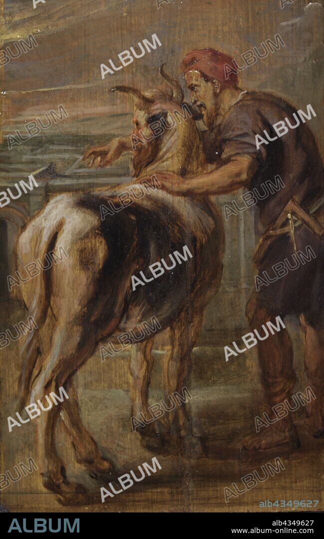 Peter Paul Rubens (1577-1640). Flemish painter. Daedalus and the Minotaur or The Labyrinth of Crete, ca.1636. Sketch. Oil on panel. Museum of Fine Arts. A Coru–a, Galicia, Spain.