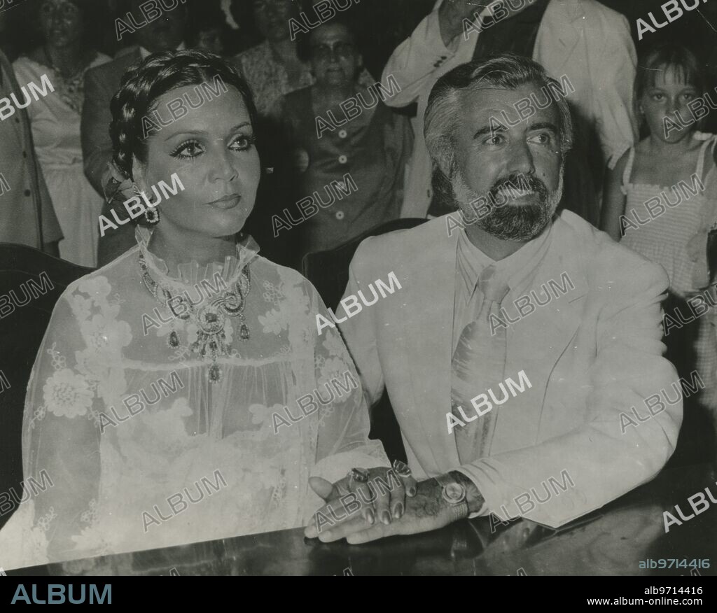 July 30, 1979. Sara Montiel on her wedding day with Pepe Tous.