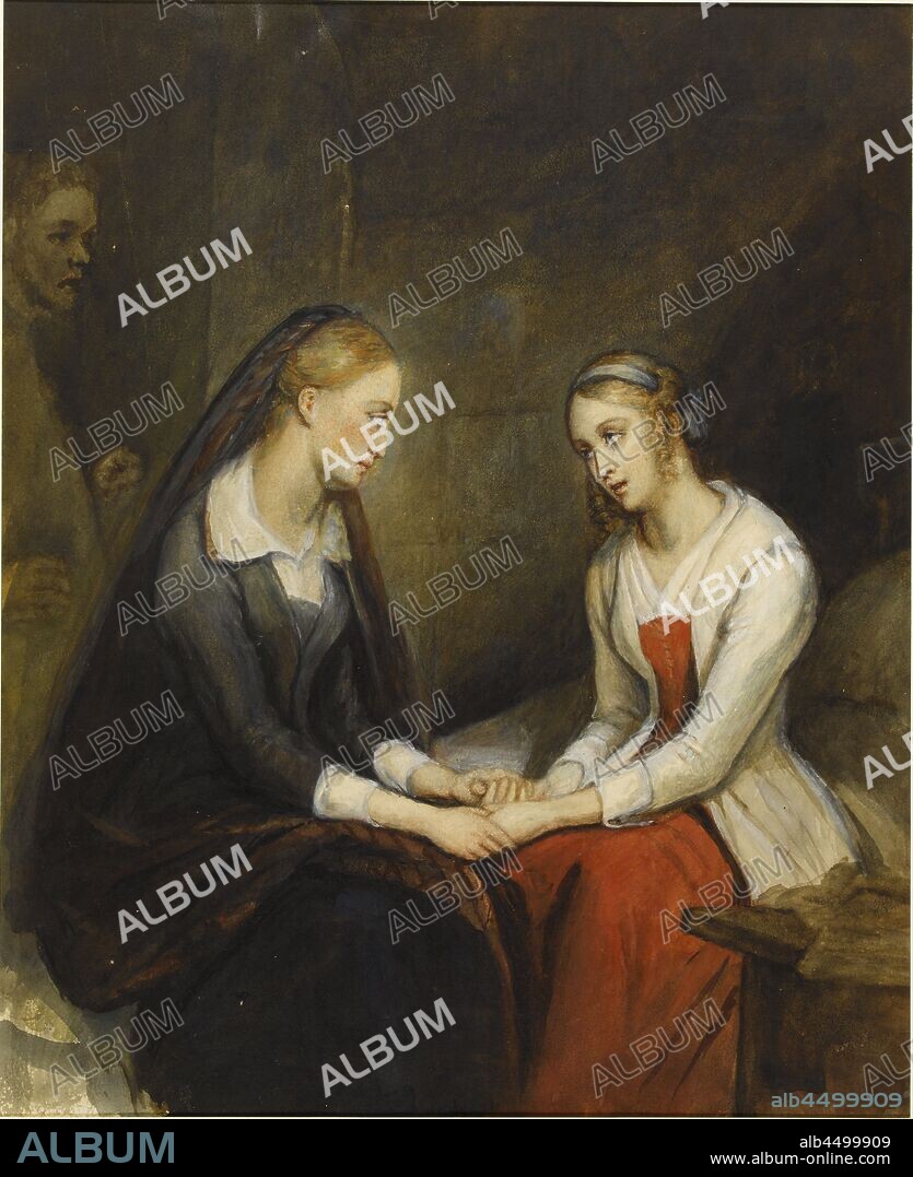 ARY SCHEFFER. Effie and Jeanie Deans. After Walter Scott's "The Heart of Mid-Lothian".