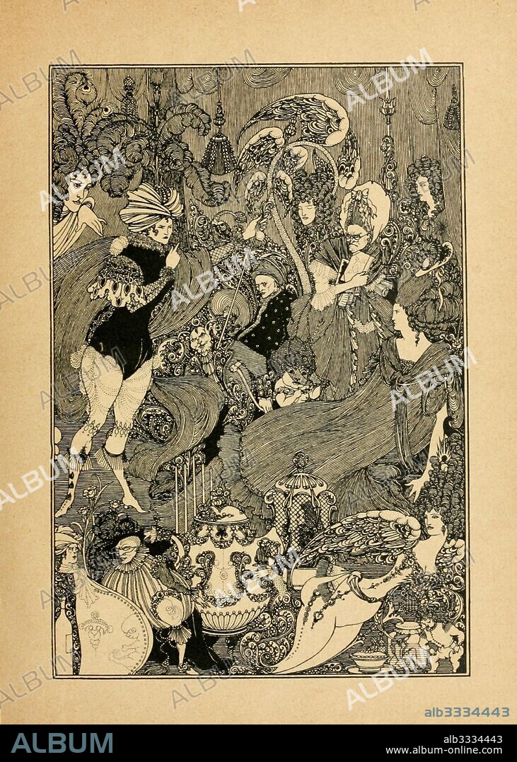 AUBREY BEARDSLEY. The Rape of the Lock. Illustration for "The Cave of Spleen" by Alexander Pope.