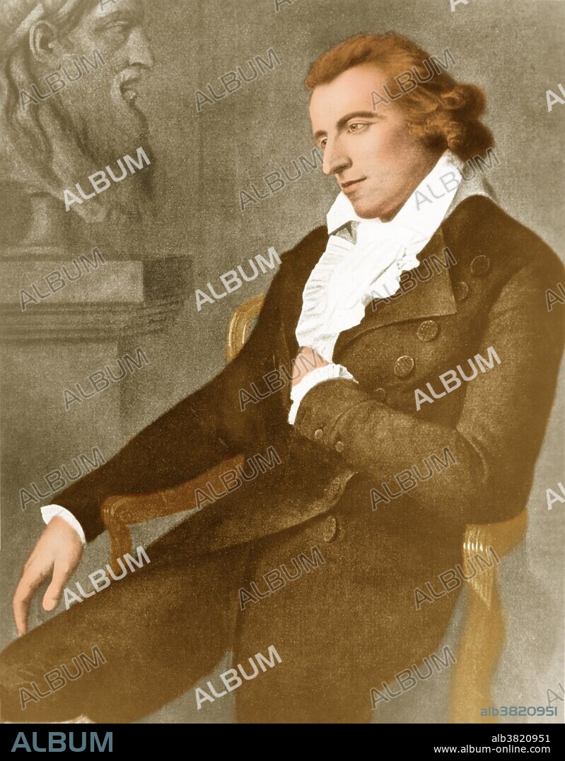 Johann Christoph Friedrich von Schiller (November 10, 1759 - May 9, 1805) was a German poet, philosopher, historian, and playwright. During the last years of his life, he struck up a friendship with Johann Wolfgang von Goethe. They frequently discussed issues concerning aesthetics, and Schiller encouraged Goethe to finish works he left as sketches. This relationship and these discussions led to a period now referred to as Weimar Classicism. They also worked together on Xenien, a collection of short satirical poems in which both Schiller and Goethe challenge opponents to their philosophical vision. Schiller wrote many philosophical papers on ethics and aesthetics and is considered by most Germans to be Germany's most important classical playwright. For his achievements, Schiller was ennobled in 1802 by the Duke of Weimar, adding the nobiliary particle "von" to his name. He died of tuberculosis in 1805 at the age of 45.