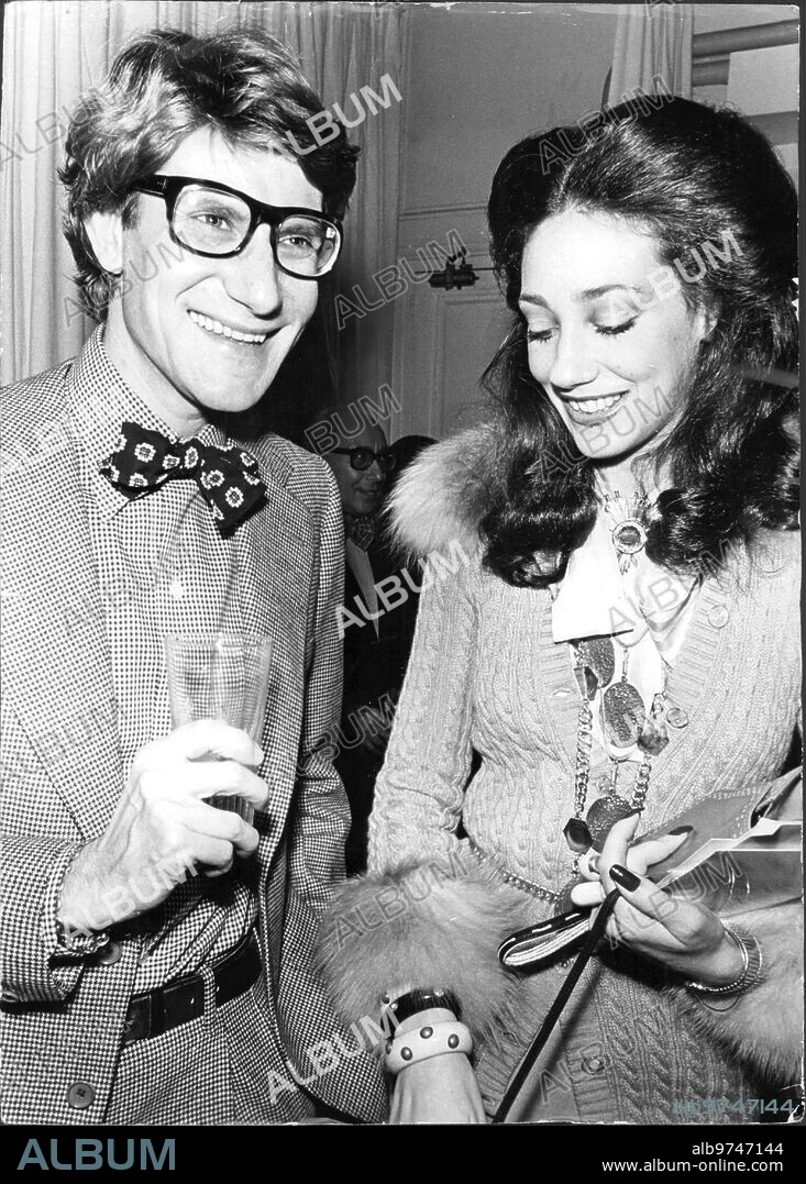 1975. Marisa Berenson with Yves Saint Laurent.