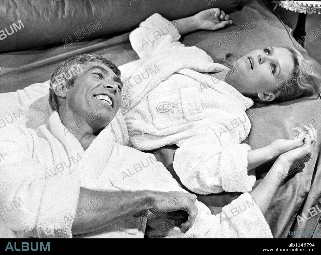 JAMES COBURN and LILLI PALMER in HARD CONTRACT, 1969, directed by S. LEE POGOSTIN. Copyright TCF.