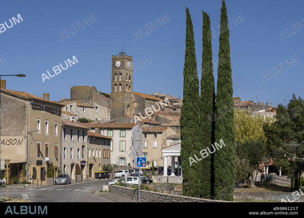 Conques-sur-Orbiel, fortified villa, Aude, Languedoc-Rosellón region. French Republic, Europe.
