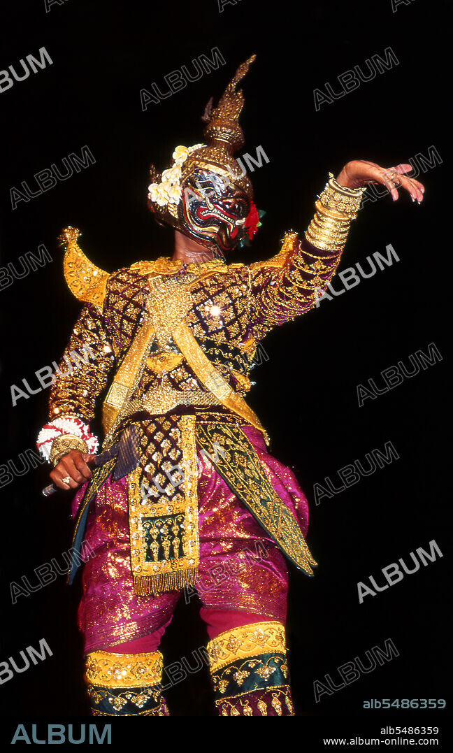 Ravana, is the primary antagonist character of the Hindu epic, The Ramayana. He was the Rakshasa king of Longka (Lanka). In the classic text, he is mainly depicted negatively, kidnapping Rama's wife Sita, to claim vengeance on Rama and his brother Lakshmana for having cut off the nose of his sister Surpanakha. Khmer classical dance is similar to the classical dances of Thailand and Cambodia. The Reamker is a Khmer version of the Ramayana and is one of the most commonly performed dance dramas.