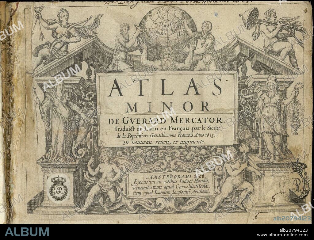GERARDUS MERCATOR (1512-1594). ATLAS MINOR REALIZADO POR MERCATOR EN EL SIGLO XVI - EDICION DE 1608.