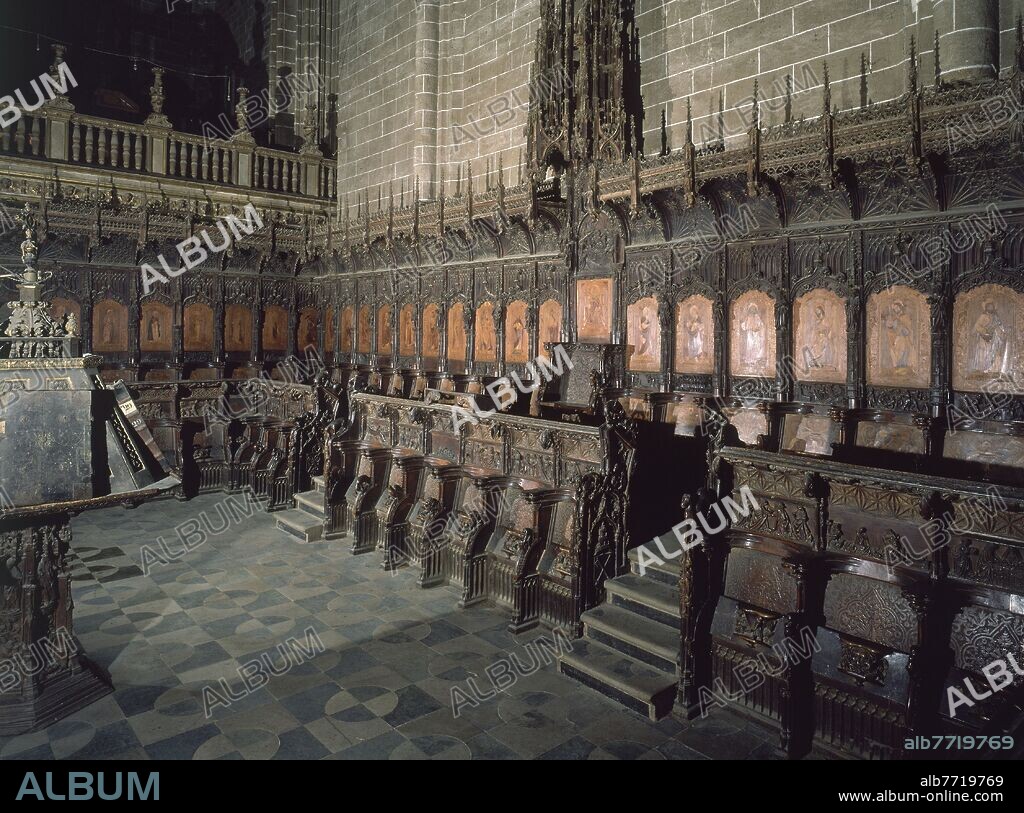 RODRIGO ALEMÁN. SILLERIA DEL CORO DE LA CATEDRAL DE PLASENCIA - SIGLO XVI.