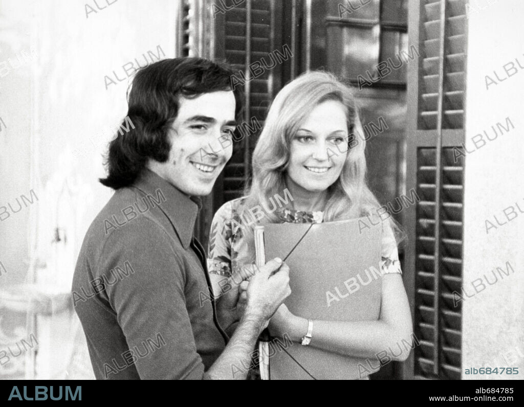 ANALIA GADE and JOAN MANUEL SERRAT in MY PRIVATE TEACHER, 1973 (MI PROFESORA PARTICULAR), directed by JAIME CAMINO. Copyright IN-CINE, S.A.