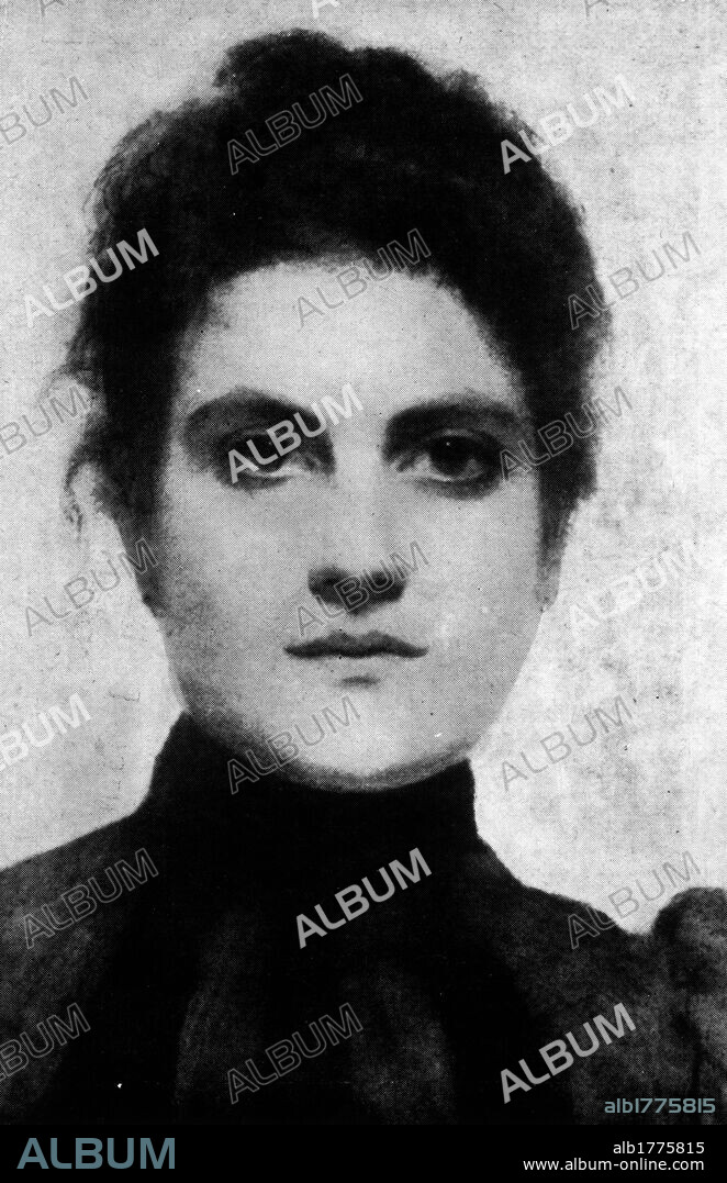 Portrait of Elvira Natalia Leoni. Portrait of Elvira Natalia Leoni Fraternali nicknamed Barbarella, one of Gabriele D'Annunzio's mistresses. Eighties of 19th Century.