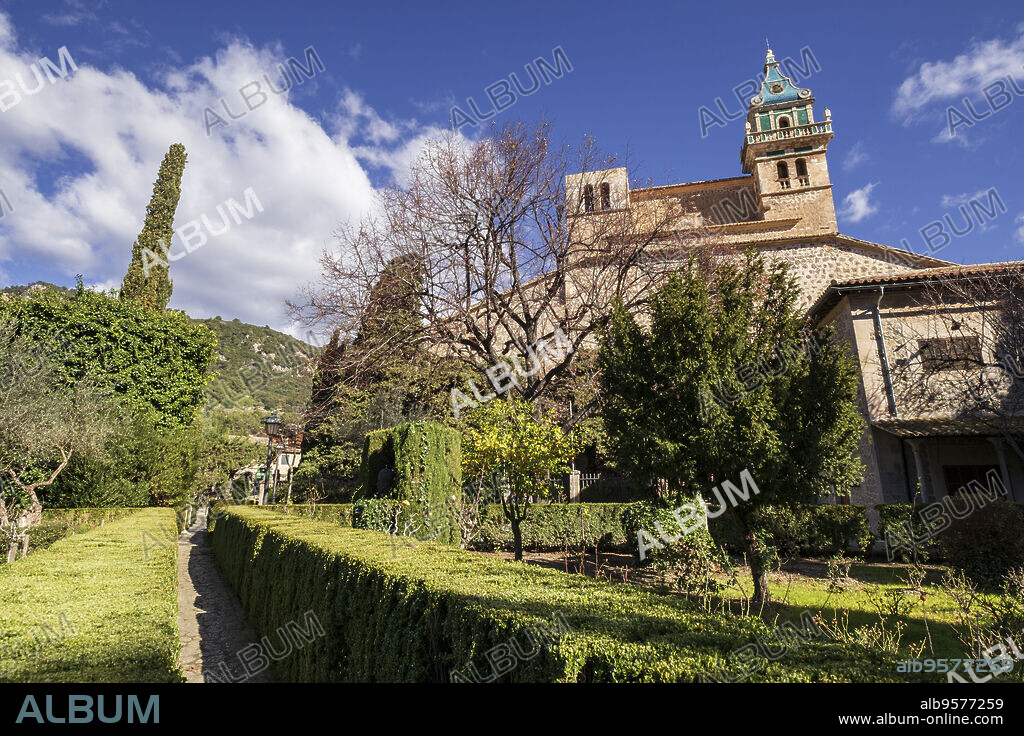 jardines de la cartuja de Valldemosa, la Cartoixa de Valldemossa, Mallorca, Balearic islands, spain.