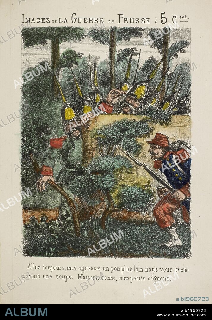 French Caricature - "Images de la Guerre de Prusse". Collection de Caricatures et de charges pour servir aÌ€ lâ€™histoire de la guerre et de la ReÌvolution de 1870-1871. Paris. Collection de Caricatures et de charges pour servir aÌ€ lâ€™histoire de la guerre et de la ReÌvolution de 1870-1871. Source: 14001.g.41 vol.1 34. Language: French.