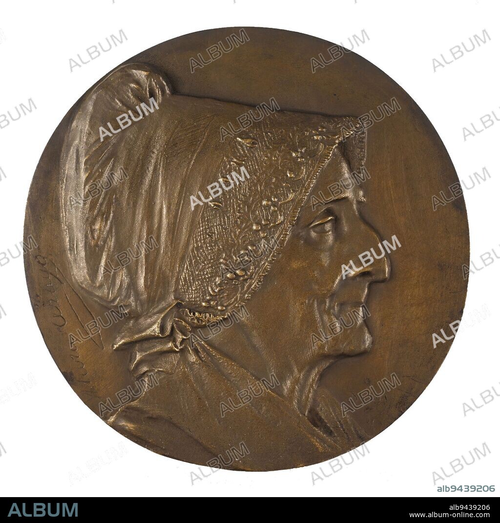 Portrait of Marie-Anne-Agathe Arago (1755-1845), David d'Angers, Pierre-Jean, Sculptor, Thiébaut Frères, Founder, 19th century, Sculpture, Medallion (sculpture), Dimensions - Work: Diameter: 20.3 cm.
