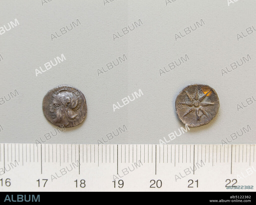 Mint: Itanus, Obol from Itanus, 500400 B.C., Silver, 0.69 g, 1:00, 12.0 mm, Made in Itanus, Crete, Greece, Greek, 5th century B.C., Numismatics.