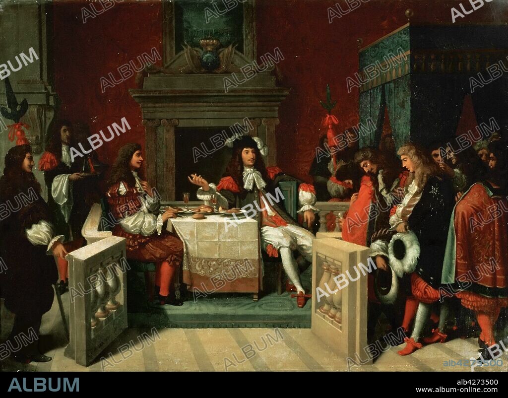 JEAN AUGUSTE DOMINIQUE INGRES. Molière at the table of Louis XIV. - Album  alb4273500