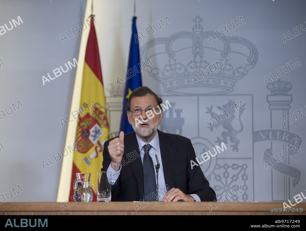 Madrid, 25/08/2017. Rueda de prensa de Mariano Rajoy posterior al Consejo de Ministros. Foto: Ignacio Gil ARCHDC.