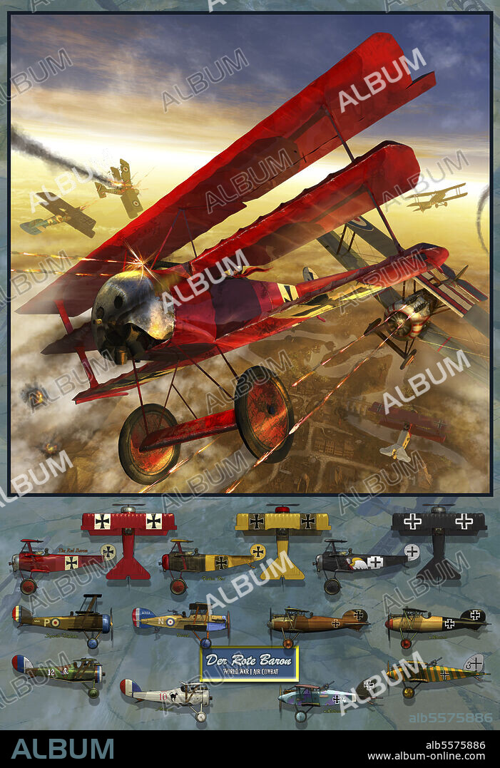 The Red Baron poster, showing the Fokker Triplane of the German Air Force in World War I.