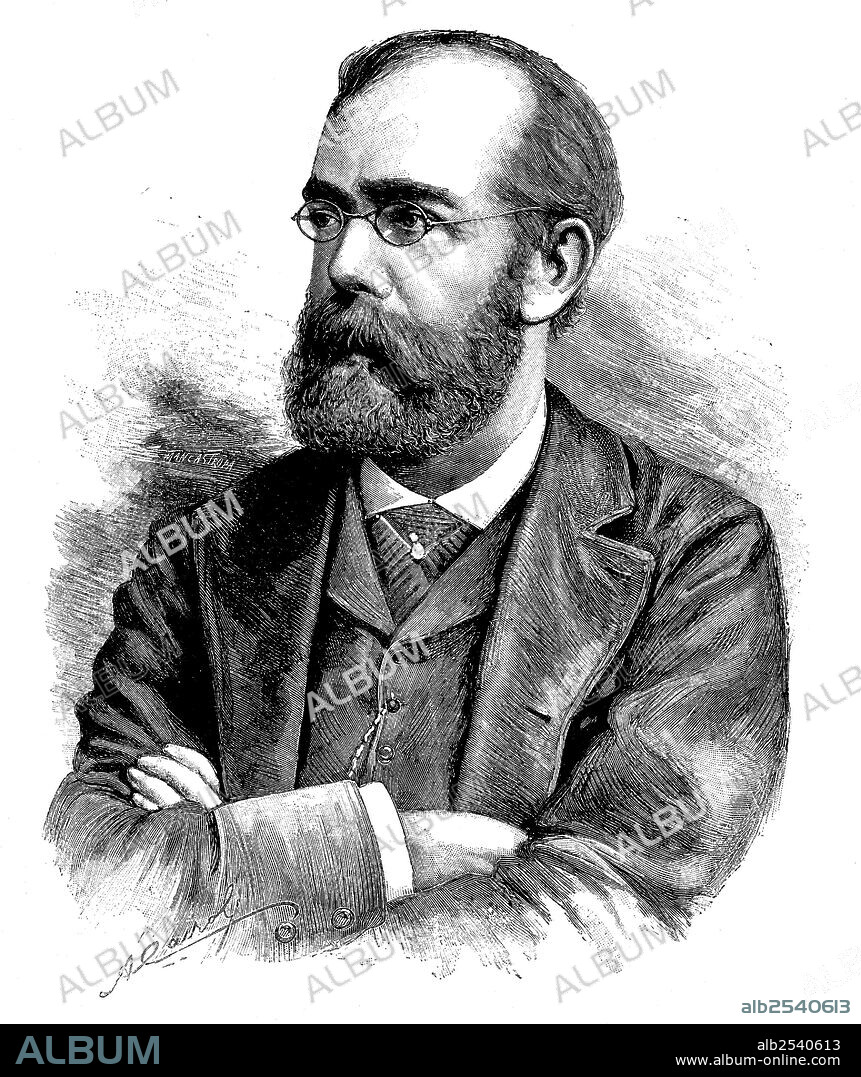 Robert Koch (1843-1910). Microbiólogo alemán. Premio Nobel de medicina en 1905. Grabado de 1890.